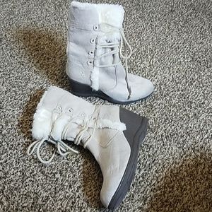Polo brand Wedge boots with fur